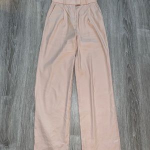Babaton light pink linen pants